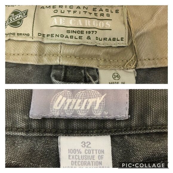 Two pairs Men’s Green Cargo Shorts size 32 and 34 - Picture 8 of 8